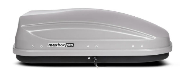 Бокс на крышу MaxBox Pro 430 серый матовый 136х96х42 см. Автобокс с двусторонним открыванием, система #1