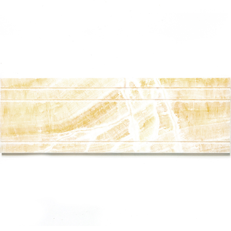 Бордюр из мрамора Onyx-Yellow Natural Borders, размер 100x305 мм, толщина 10 мм глянцевый  #1