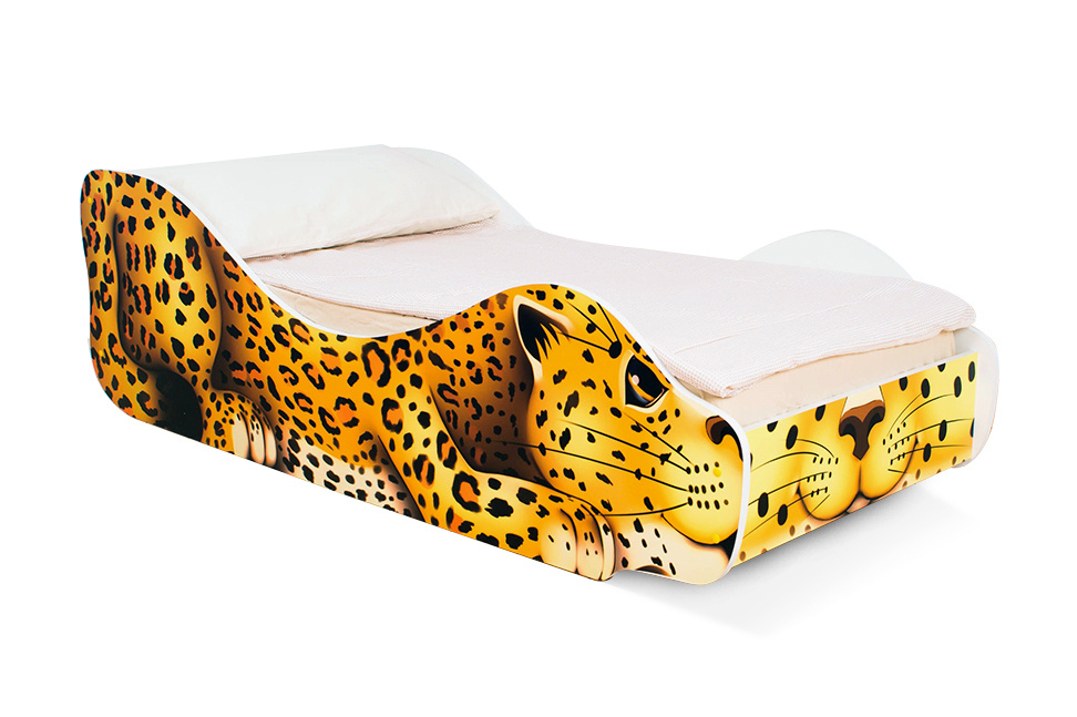 Детская кровать Бельмарко с бортиком "Леопард - Пятныш" #1