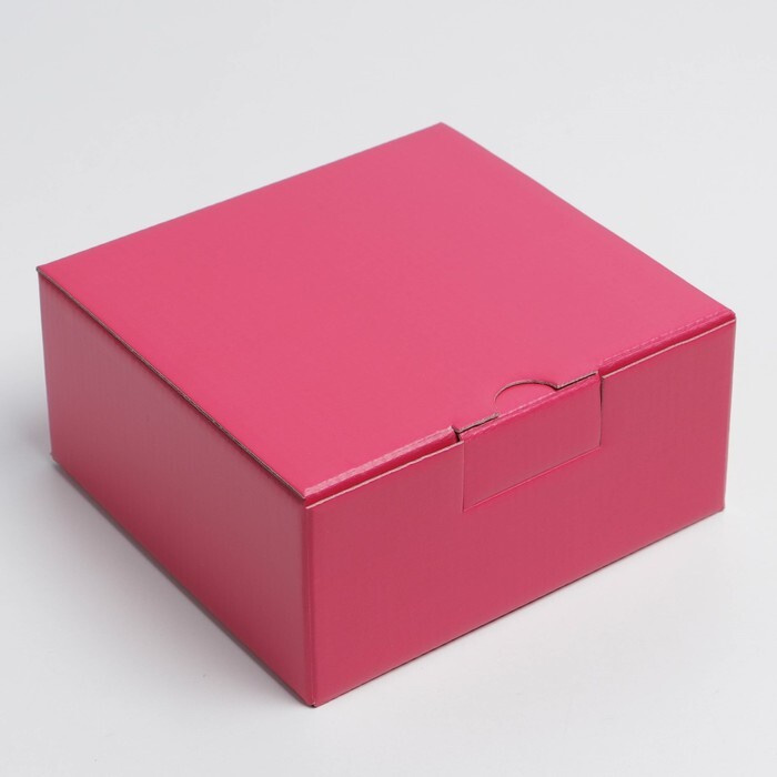 Коробка подарочная складная, упаковка, Фуксия, 15 х 15 х 7 см  #1