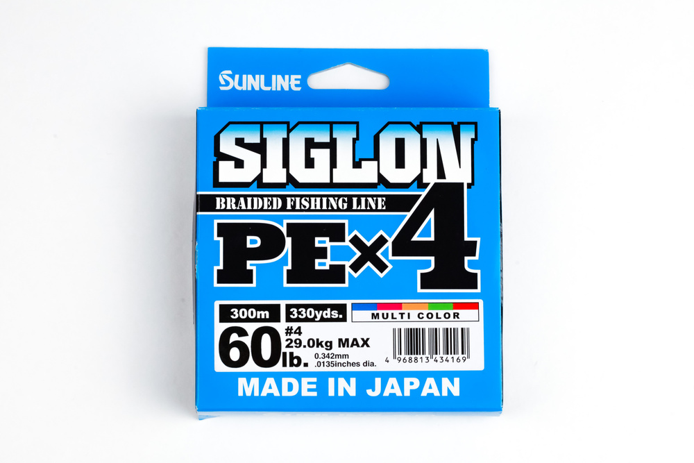 SUNLINE Плетеный шнур SIGLON PE х4 Мультиколор 300м. # 4,0 (0,34мм) 29 кг  #1