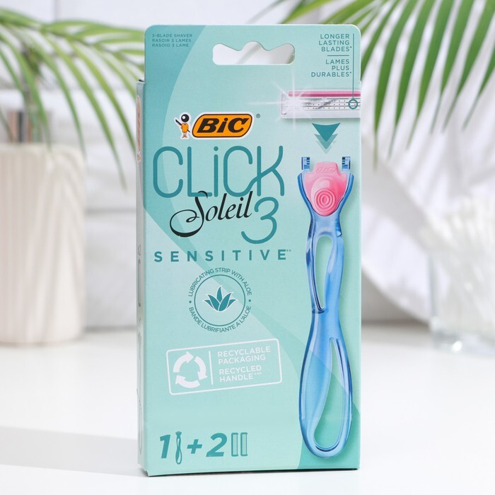 Станок бритвенный женский BIC Click 3 Sensitive 2 сменные кассеты  #1