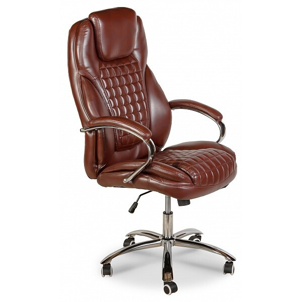 Меб-фф Игровое компьютерное кресло, Экокожа, коричневая  #1