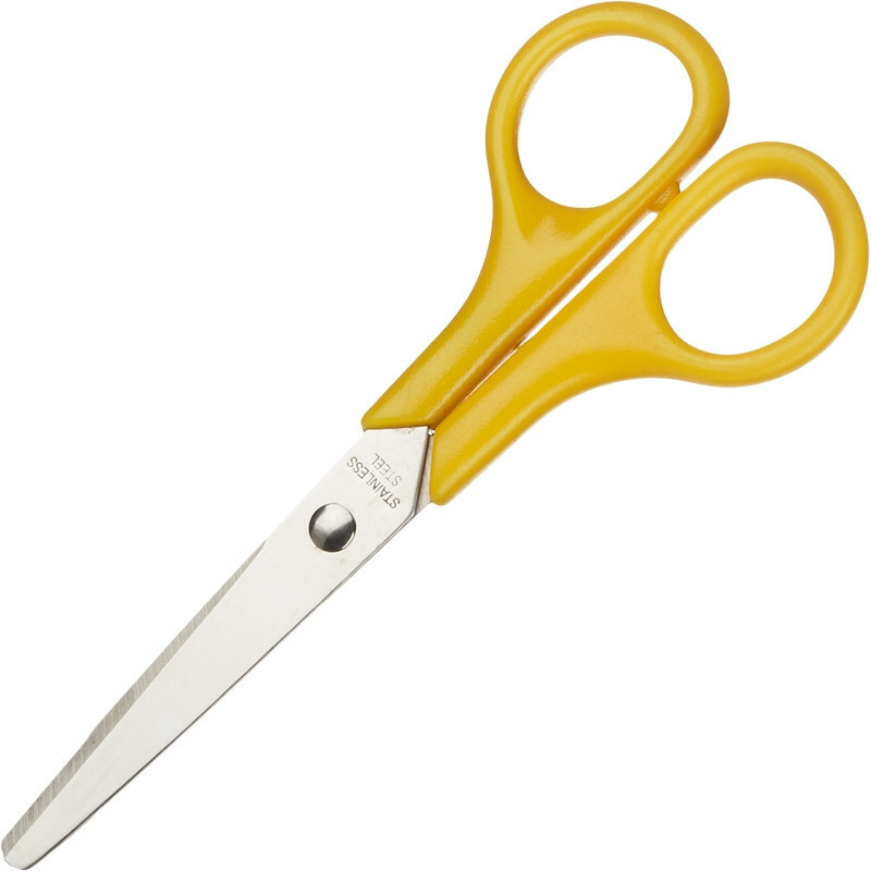 Ножницы Attache, 130 мм, с пластиковыми ручками, цвет желтый #1