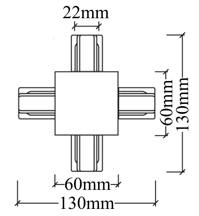 Соединитель X-образный для однофазного шинопровода CLT 0.2211 Crystal Lux CLT 0.2211 04 WH  #1