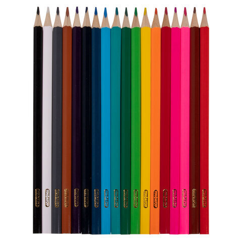Карандаши цветные ПИФАГОР "Сказки", 18 цветов, классические, заточенные, 181822  #1