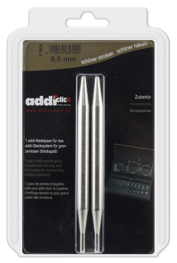 Дополнительные спицы для вязания Addi к addiClick, латунь, 9 мм, арт.656-7/9-000  #1