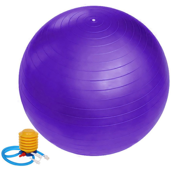 Мяч для фитнеса Sportage 65 см 800гр с насосом, фиолетовый #1