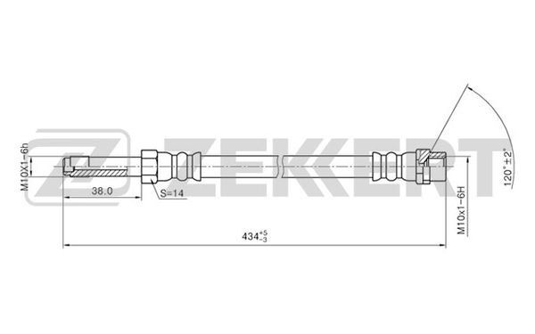 Шланг тормозной задний MB Sprinter 3-t (903, 904) 95-, VW Crafter 30-35, 30-50 06-  #1