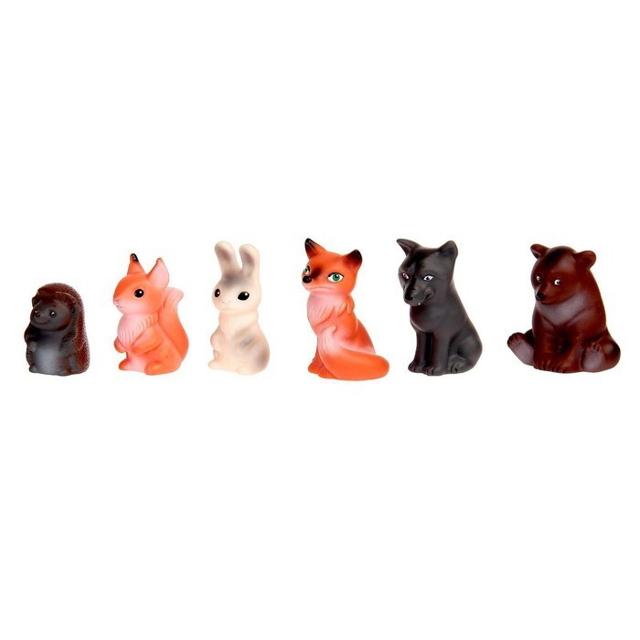 Резиновые игрушки для ванной "Животные леса" #1