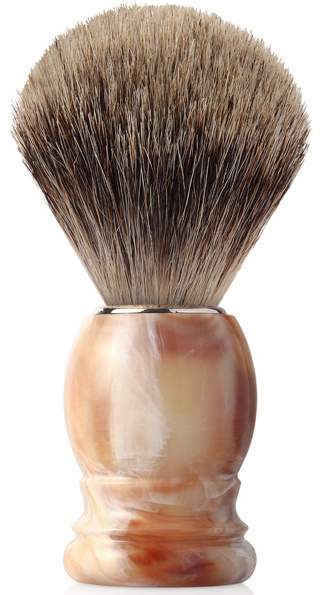 Mondial Помазок для бритья, пластик, ворс барсука, Италия, рукоять - цвет слоновой кости  #1