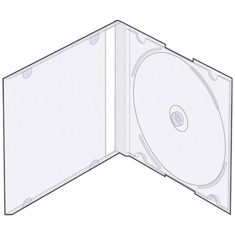 Коробка / бокс на 1 диск CD/DVD/BD 10 шт. Slim Box, прозрачный низ/верх, полистирол, качество, 10 коробок #1