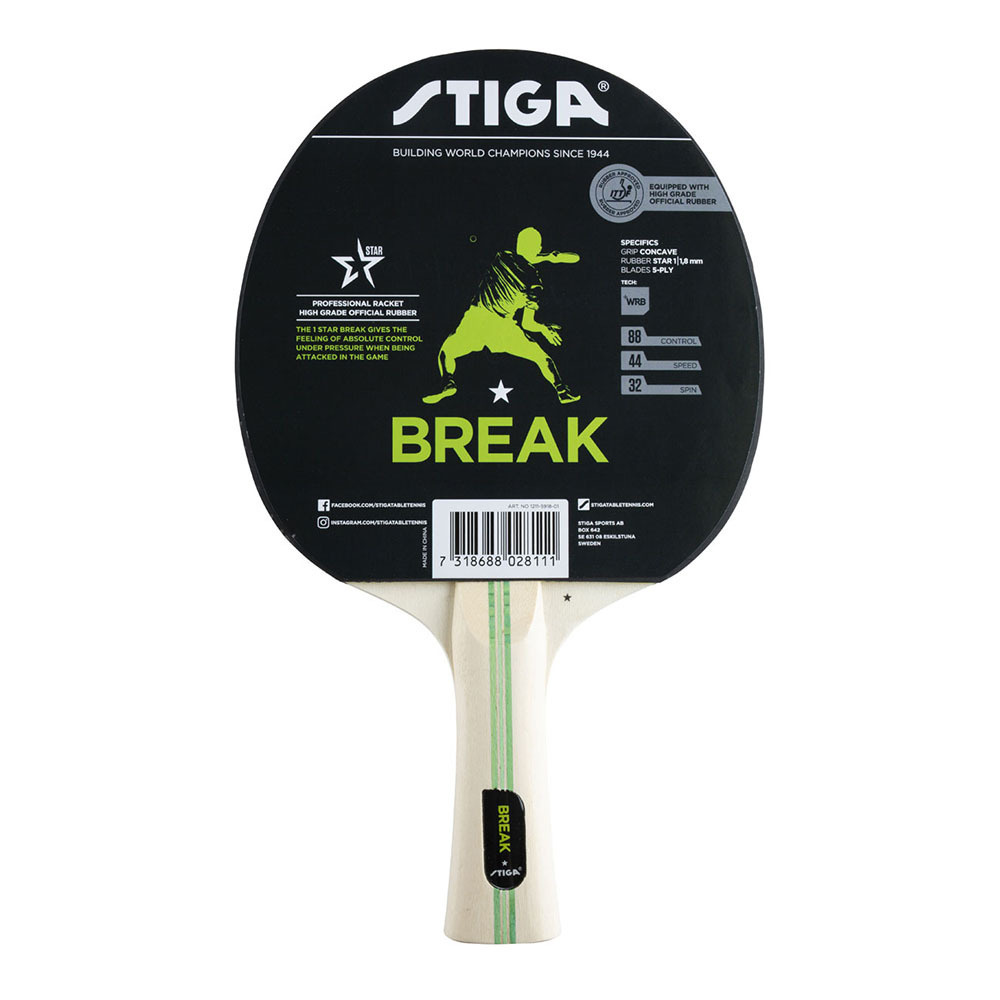 Ракетка для настольного тенниса STIGA Break WRB ITTF 1211-5918-01, 1.8 мм  #1