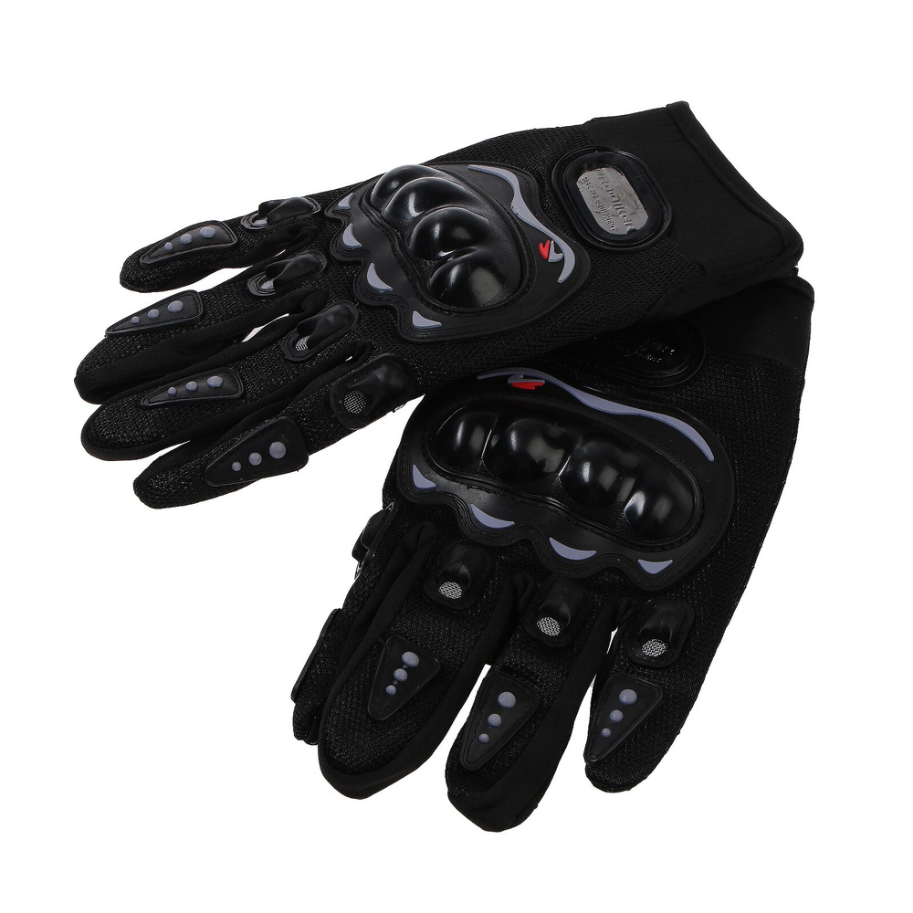 Перчатки для езды на мототехнике, с защитными вставками, пара, размер XXL, черные  #1