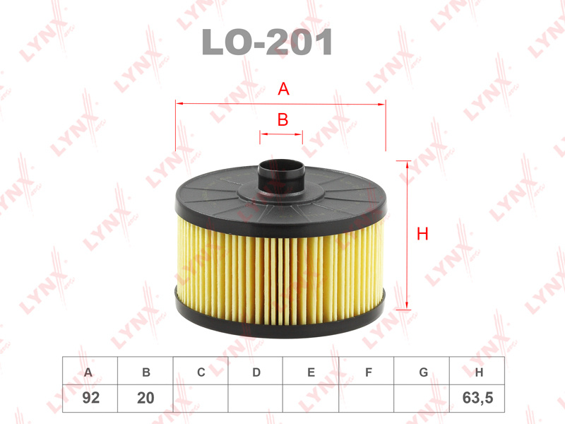 LYNXauto Фильтр масляный арт. LO201 #1