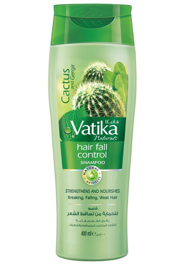 Dabur Vatika Шампунь Контроль выпадения волос КАКТУС И РУККОЛА/Сactus &Gergir (Hair fall control) / Дабур #1