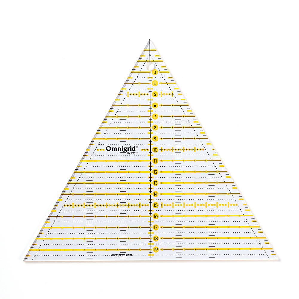 611656 Линейка для пэчворка треугольная прозрачная 20 см угол 60 градусов PRYM  #1