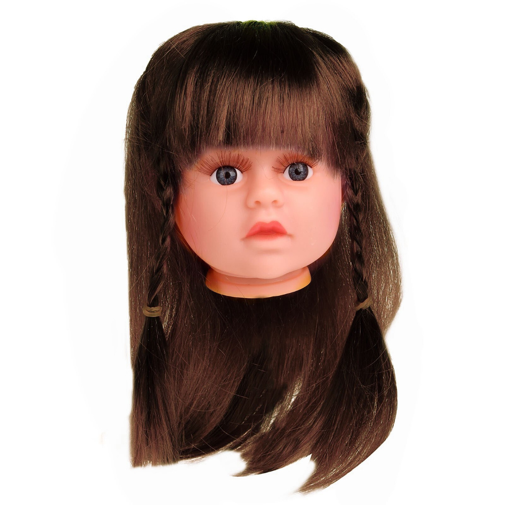 Волосы для кукол "Косички" размер средний, цвет каштановый  #1