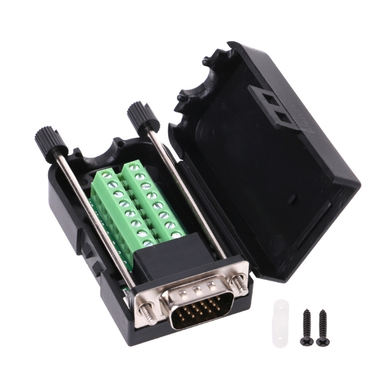 D-SUB DB15 VGA Гнездовой штекер Разъемные клеммы Винтового типа Разъем ...