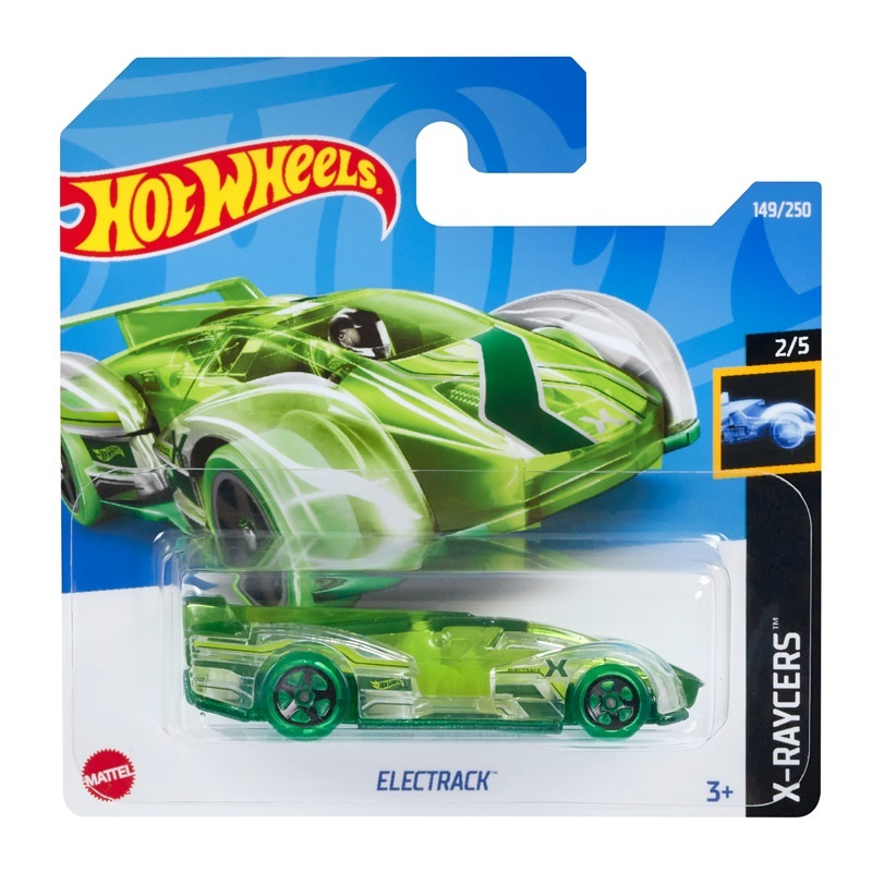 HCT52 Машинка металлическая игрушка Hot Wheels коллекционная модель ELECTRACK зеленый/ белый  #1