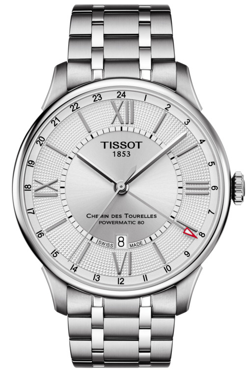 Швейцарские механические часы с автопозаводом Tissot Chemin Des Tourelles Powermatic 80 Gmt T099.429.11.038.00 #1