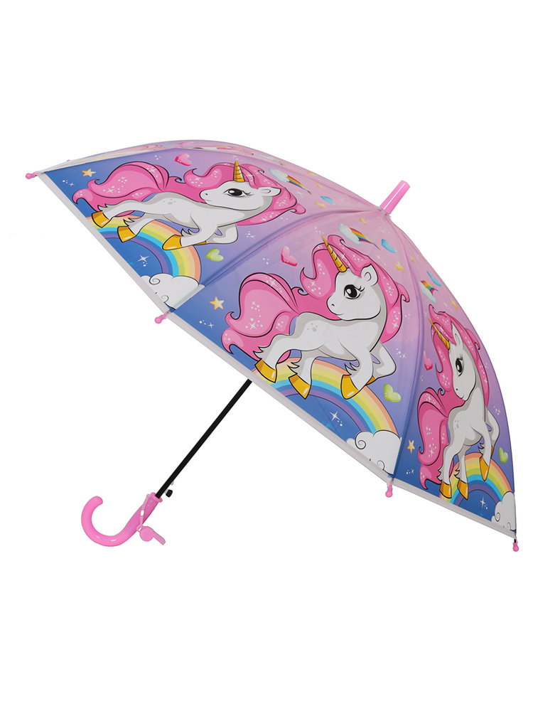 Зонтик розовый с единорогом #1