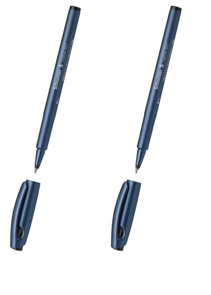 Ручка-роллер Schneider TopBall 857, черная, узел 0,8 мм, линия 0,6 мм, 2 шт  #1