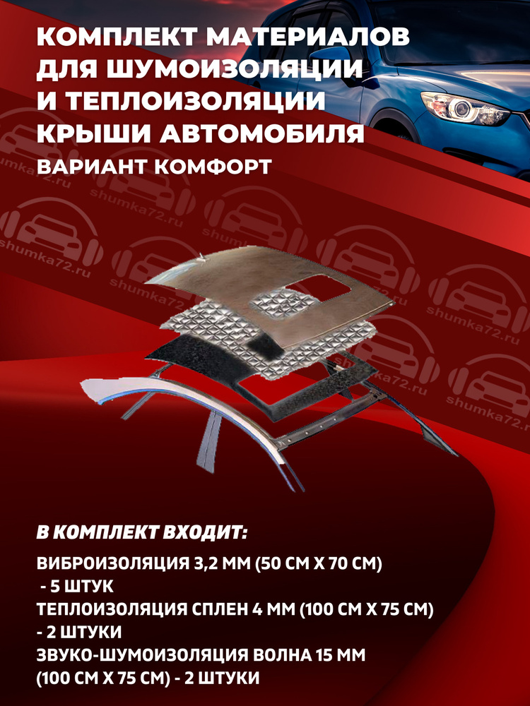 Shumka72 Шумоизоляция для автомобиля, 0.5 м #1