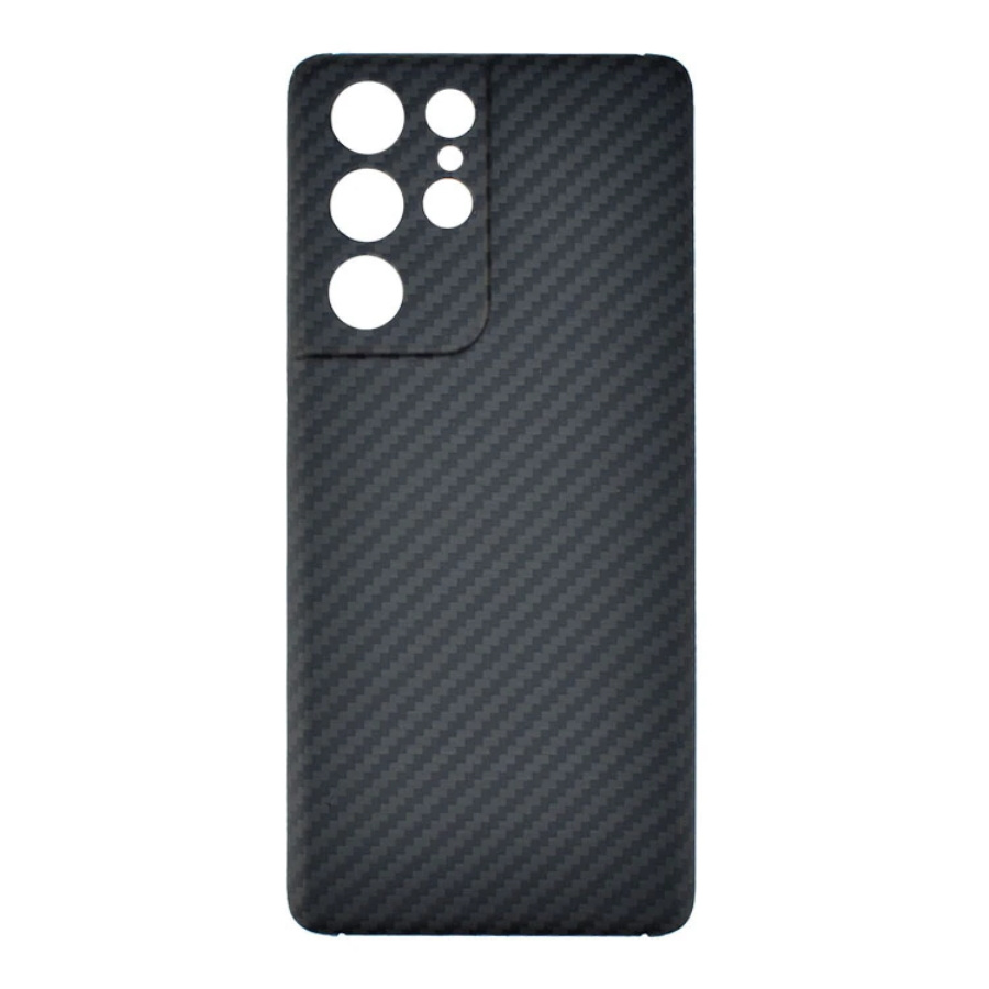 Кевларовый чехол без магнита DiXiS Carbon Case для Samsung Galaxy S22 Ultra (BS22U-CM) чёрный матовый #1