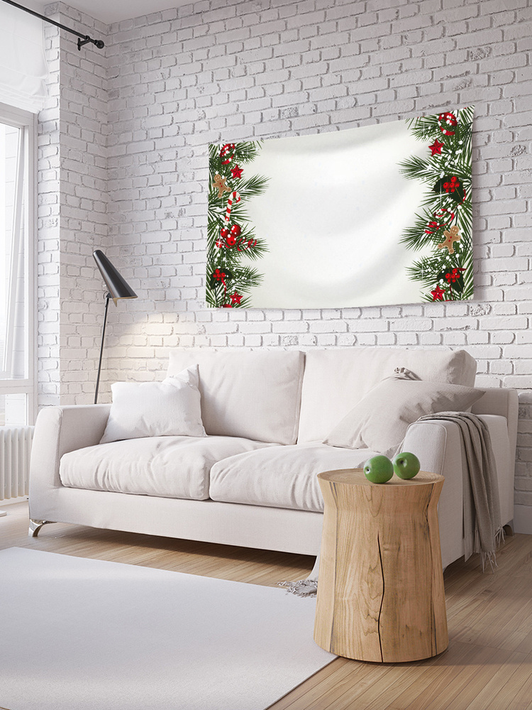 Горизонтальное фотопанно на стену JoyArty "Открытка для рождества", из ткани, 100х150 см  #1