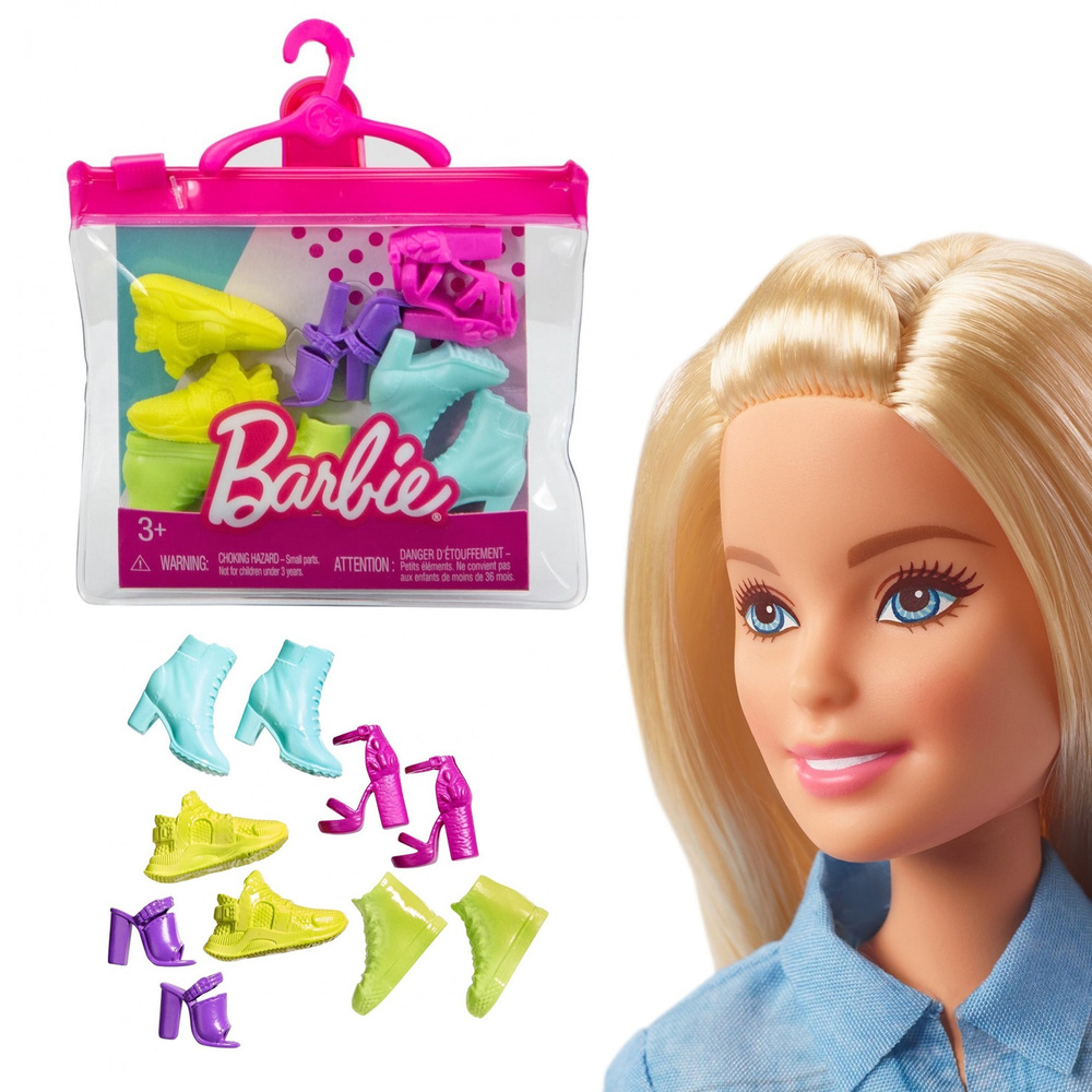 Стильная обувь Mattel Barbie для куклы Барби, 5 пар #1