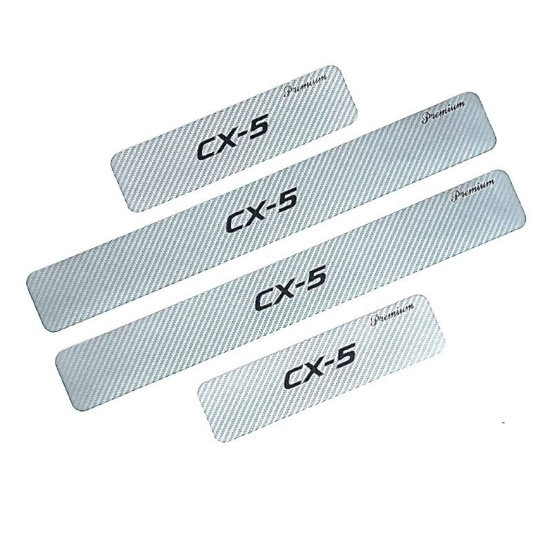 Защитные наклейки на пороги / защитные накладки на пороги MAZDA CX-5 (серый цвет)  #1