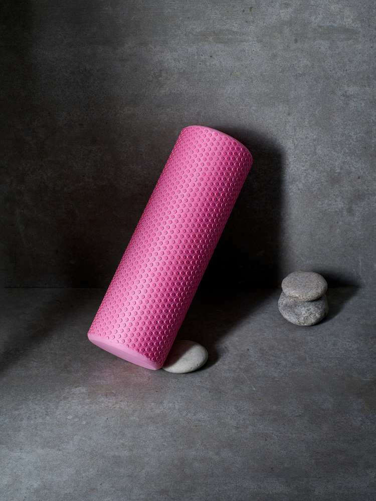 Валик (ролик) массажный для пилатеса и йоги LVP , 45x15 см, розовый, ЭВА  #1