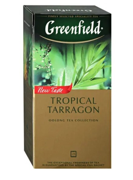 Чай зеленый GREENFIELD Оолонг Tropical Tarragon, 25 пакетиков - 5 упаковок  #1
