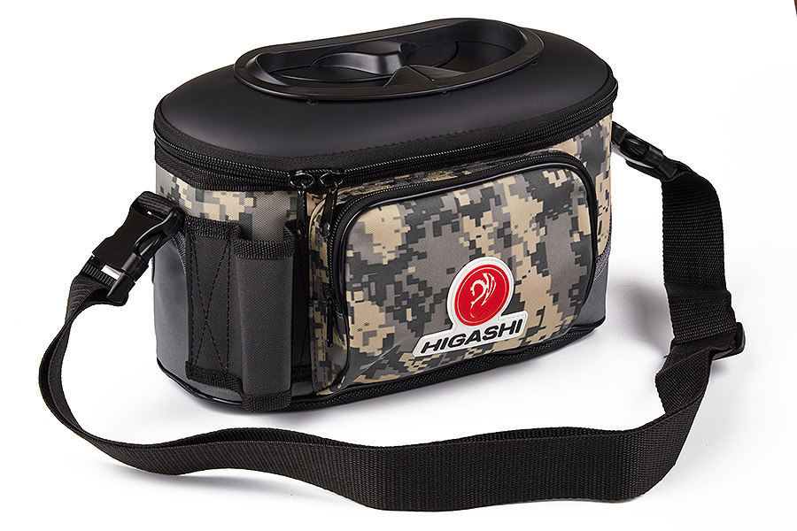 Кан рыболовный HIGASHI Live bait box 4.5L #Digital Camo #1