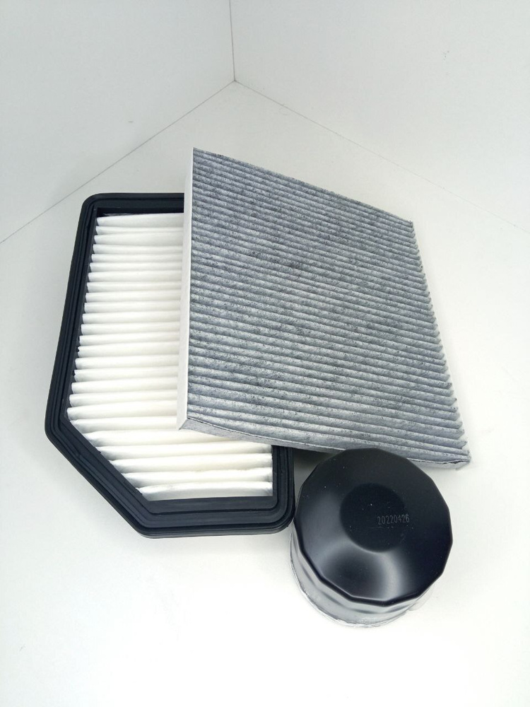 Фильтр воздушный + салонный + масляный комплект для Хендай Солярис Киа Рио 3 (Hyundai Solaris Kia Rio #1