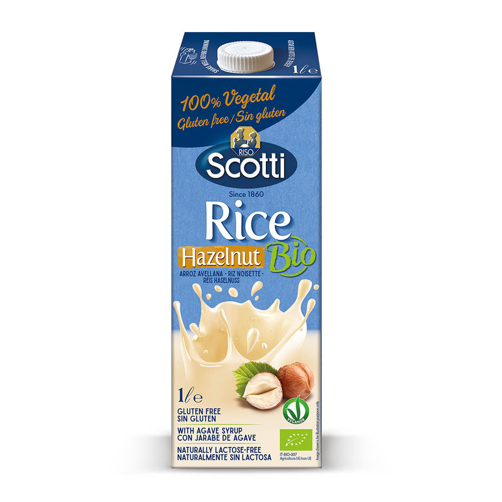 Рисовый напиток Riso Scotti с фундуком без глютена Bio Vegan 3,0%, 1л  #1
