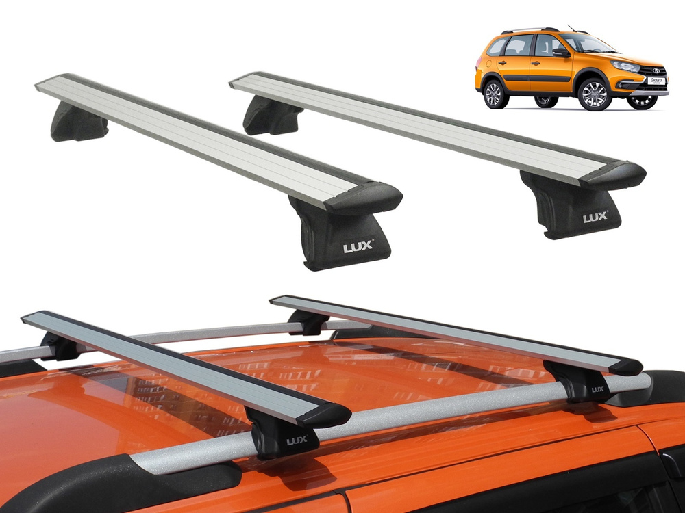 Багажник на рейлинги Лада Гранта универсал (Lada Granta universal / Lada Granta Cross), Lux Классик, #1