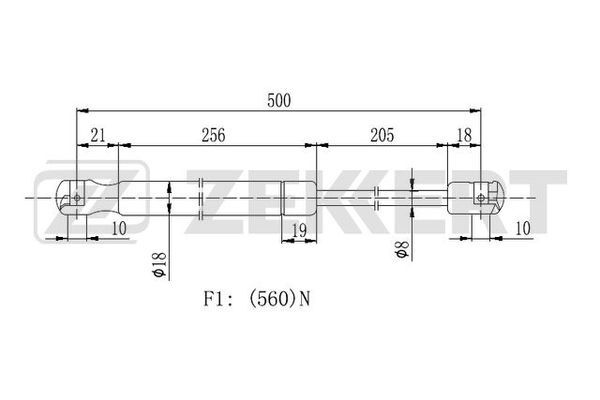 Амортизатор багажника ZEKKERT GF2225 Skoda Octavia 13- #1