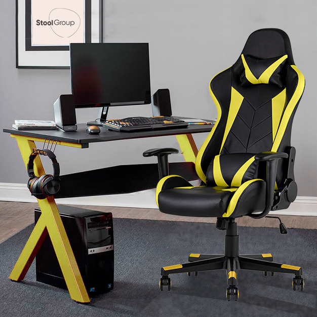 Stool Group Игровое компьютерное кресло TopChairs Gallardo, Экокожа, желтый  #1