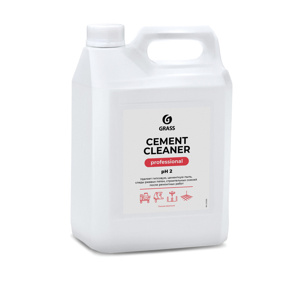 Средство для уборки после строительства 5,5 кг GRASS CEMENT CLEANER, кислотное, концентрат, 125305, 1ед. #1