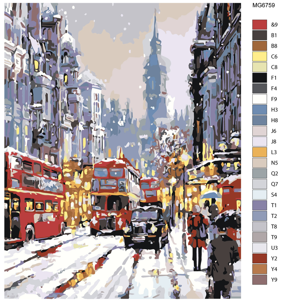 Картина по номерам "Зимний Лондон" MG6759 40х50 #1