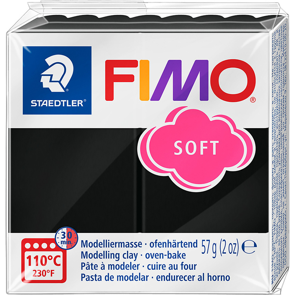 Масса для лепки Fimo soft black 57g #1