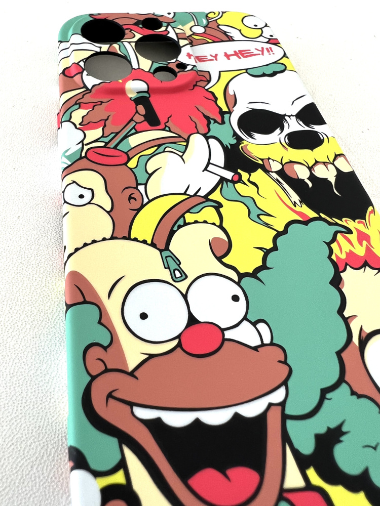 Светящийся чехол-накладка для Iphone 13 pro, Айфон 13про LUXO/KAWS/The Simpsons/Симпсоны/Клоун Красти #1