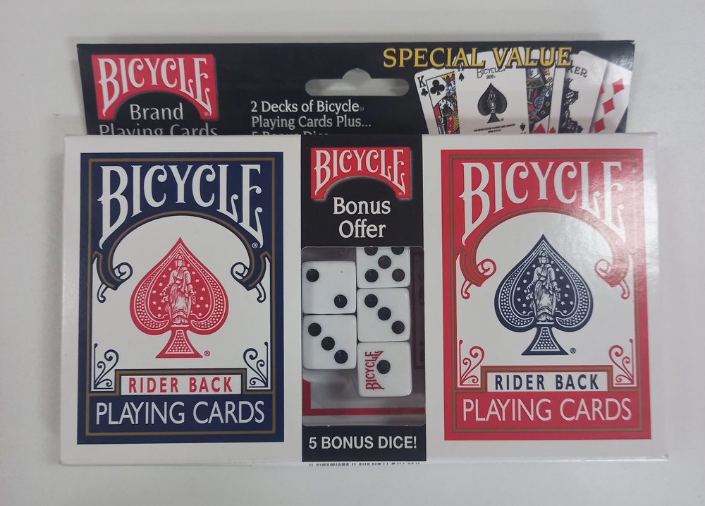 Карты игральные Bicycle Set with 5 bonus dice #1