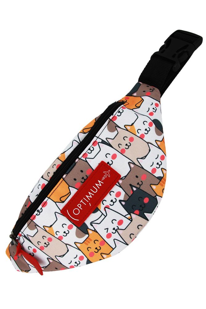 Поясная сумка на пояс женская мужская для девочки мальчика Optimum Mini Custom, котики  #1