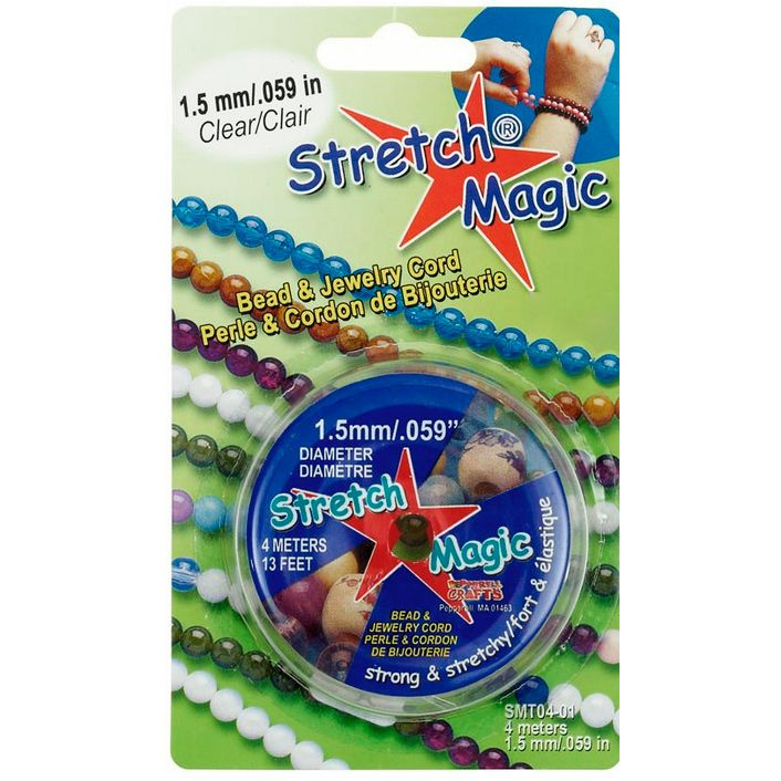 Нить - резинка для браслетов Stretch Magic, 1.5мм, прозрачная, катушка, 4 метра  #1