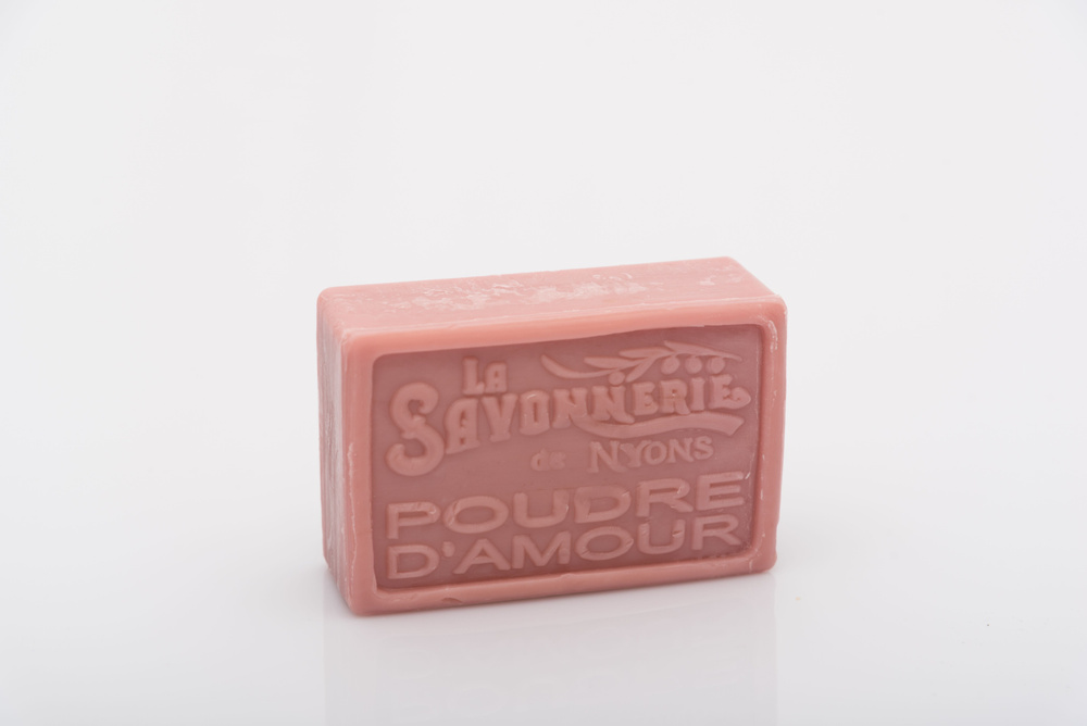 Твердое мыло для рук и тела, Пудра любви прямоугольное 100 гр. La Savonnerie de Nyons, Франция.  #1