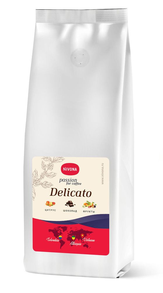 Кофе в зернах Nivona DELICATO 500g, 55% арабика, 45% робуста, средне-темная венская степень обжарки  #1