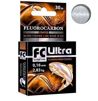 Леска зимняя для рыбалки AQUA FC ULTRA Fluorocarbon Coated 0,16mm 30m, 1 штука  #1